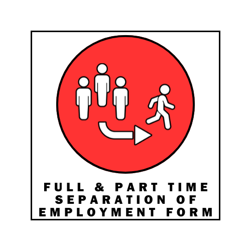 Full & Part Time Separation of Employment Form